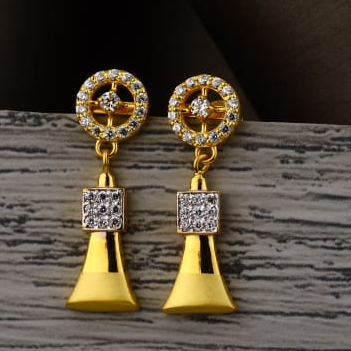 22KT Gold CZ Ladies Delicate Jummar Earrings LJE542