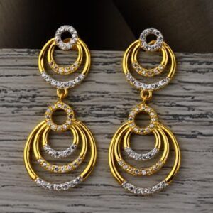 22KT Gold CZ Ladies Classic Jummar Earrings LJE540