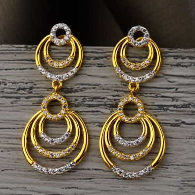 22KT Gold CZ Ladies Classic Jummar Earrings LJE540