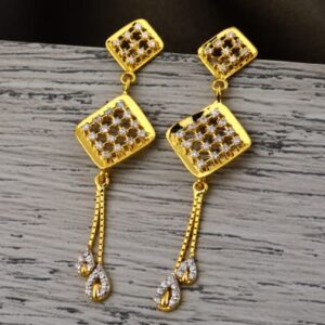 916 Gold CZ Hallmark Ladies Designer Jummar Earrings LJE515