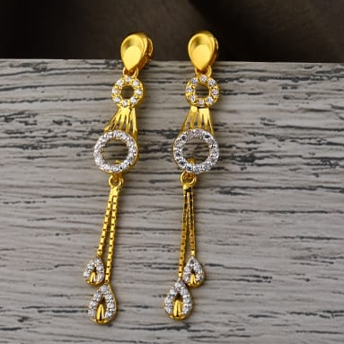 916 Gold Hallmark Ladies Fancy Jummar Earrings LJE502