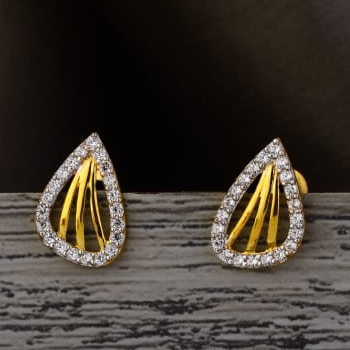 22KT Gold CZ Hallmark Designer Ladies Tops Earring LTE378