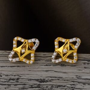 22KT Gold CZ Hallmark Classic Ladies Tops Earring LTE377