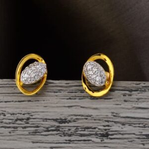 22KT Gold CZ Classic Ladies Tops Earring LTE371