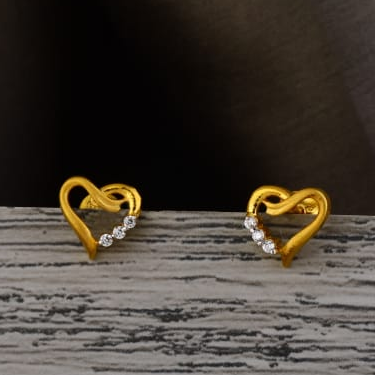 22KT Gold Hallmark Classic Ladies Tops Earring LTE364
