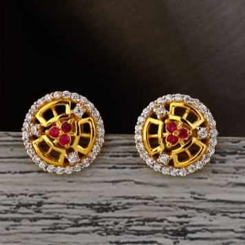 22KT Gold Ladies Designer Tops Earring LTE356