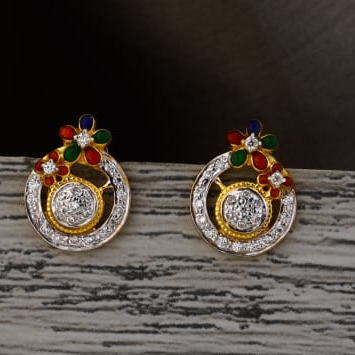 22KT Gold Ladies Classic Tops Earring LTE355