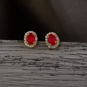 916 gold cz hallmark stylish ladies tops earring lte353