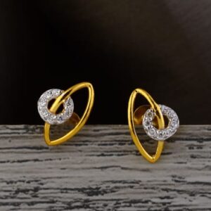 916 gold cz hallmark fancy ladies tops earring lte352