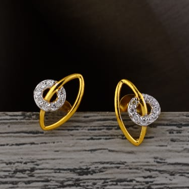 916 gold cz hallmark fancy ladies tops earring lte352