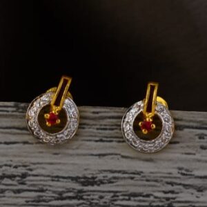 916 Gold CZ Hallmark Designer Ladies Tops Earring LTE349