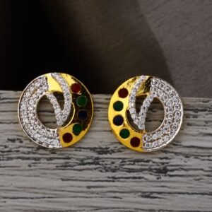 916 Gold CZ Ladies Stylish Tops Earring LTE345