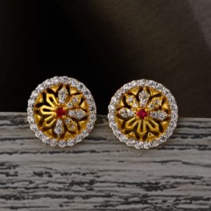 916 Gold CZ Ladies Gorgeous Tops Earring LTE344