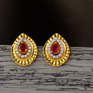 916 Gold CZ Ladies Exclusive Tops Earring LTE342