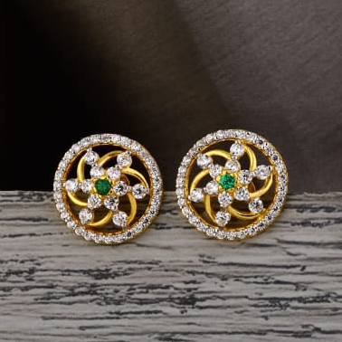 916 Gold CZ Ladies Tops Earring LTE339