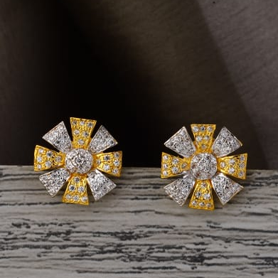 916 Gold Hallmark Fancy Ladies Tops Earring LTE336