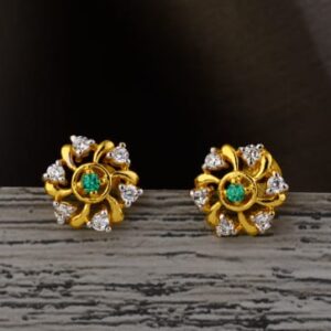 916 Gold Ladies Fancy Tops Earring LTE330