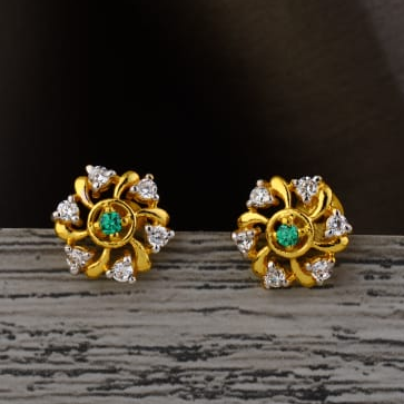 916 Gold Ladies Fancy Tops Earring LTE330