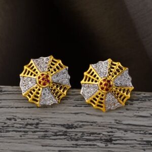 916 Gold Ladies Classic Tops Earring LTE324