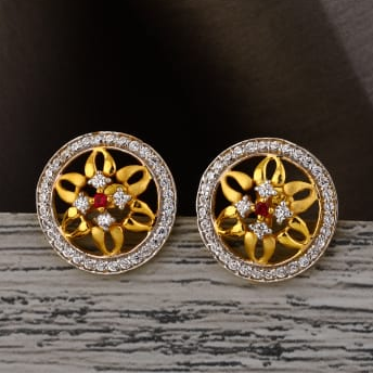 916 Gold Ladies Tops Earring LTE323