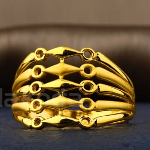 22KT Gold CZ Hallmark Ladies Plain Ring LPR621