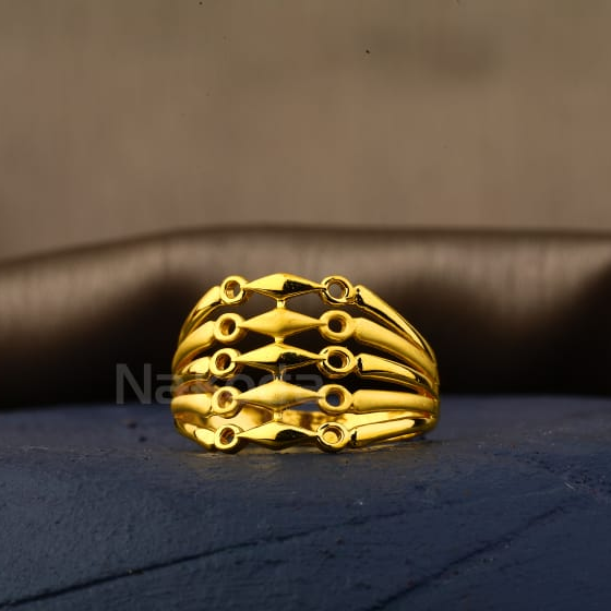 22KT Gold CZ Hallmark Ladies Plain Ring LPR621