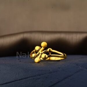 22KT Gold CZ Fancy Ladies Plain Ring LPR619