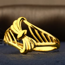 22KT Gold CZ Exclusive Ladies Plain Ring LPR618