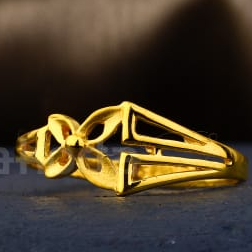 22kt gold cz delicate ladies plain ring lpr617 - Image 2