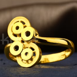 22KT Gold Hallmark Fancy Ladies Plain Ring LPR612