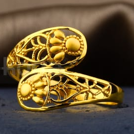 22KT Gold Hallmark Ladies Plain Ring LPR607 - Image 2