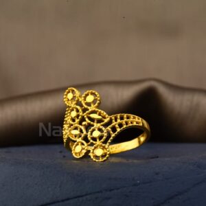 22KT Gold Delicate Ladies Plain Ring LPR605