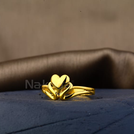 22KT Gold Designer Ladies Plain Ring LPR604
