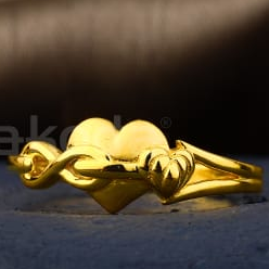 22KT Gold Exclusive Ladies Plain Ring LPR603 - Image 2