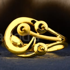 22KT Gold Exclusive Ladies Plain Ring LPR601