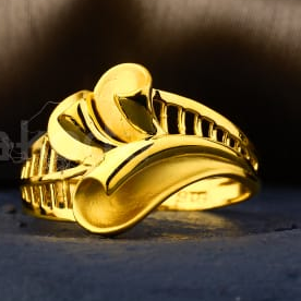 22KT Gold Ladies Plain Ring LPR600 - Image 2