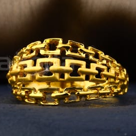 22KT Gold Delicate Ladies Plain Ring LPR599