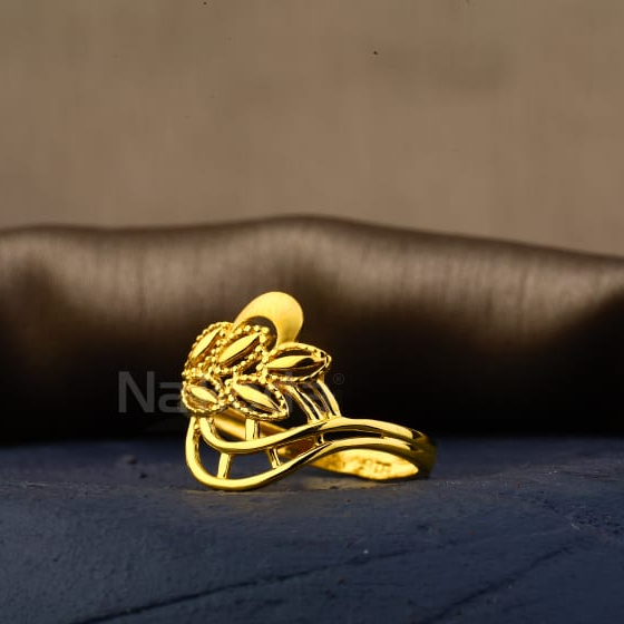22KT Gold Designer Ladies Plain Ring LPR598
