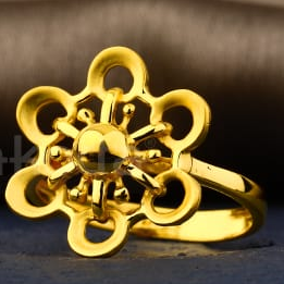 22KT Gold Classic Ladies Plain Ring LPR597