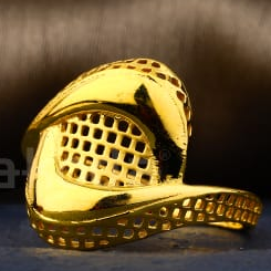 916 Gold CZ Hallmark Stylish Ladies Plain Ring LPR595