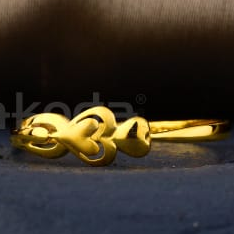 916 Gold CZ Hallmark Designer Ladies Plain Ring LPR590 - Image 2