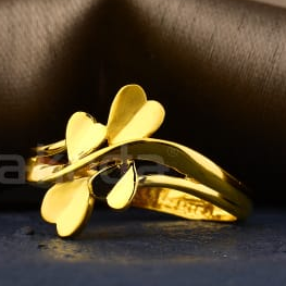 916 Gold CZ Hallmark Classic Ladies Plain Ring LPR589