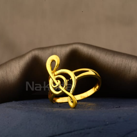 916 Gold CZ Ladies Stylish Plain Ring LPR587