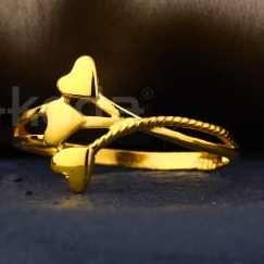 916 Gold CZ Gorgeous Ladies Plain Ring LPR586
