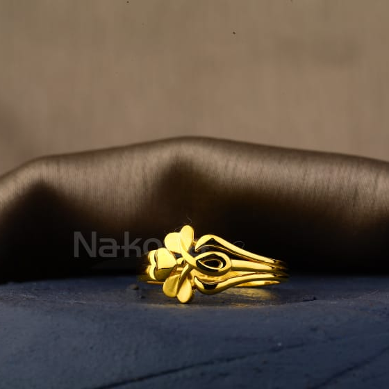 916 Gold CZ Fancy Ladies Plain Ring LPR585