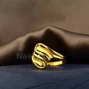 916 Gold CZ Exclusive Ladies Plain Ring LPR583