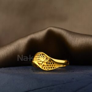 916 Gold CZ Designer Ladies Plain Ring LPR582