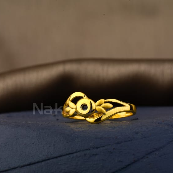 916 Gold CZ Ladies Plain Ring LPR579