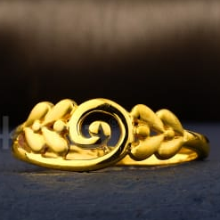 916 gold hallmark gorgeous ladies plain ring lpr577 - Image 2