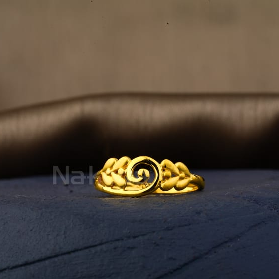 916 gold hallmark gorgeous ladies plain ring lpr577